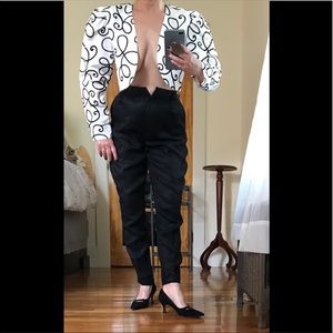 Cropped White w/Black Piping Jacket